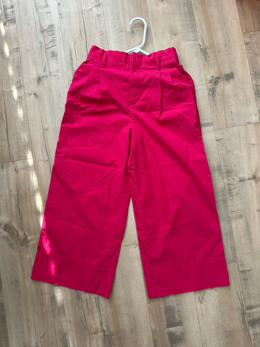 NWOT Zara Woman Pink  High-Waisted Culottes Wide Leg Trousers Pants Size XS